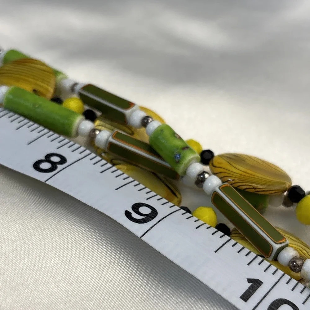 Yellow Green Beaded Necklaces 20